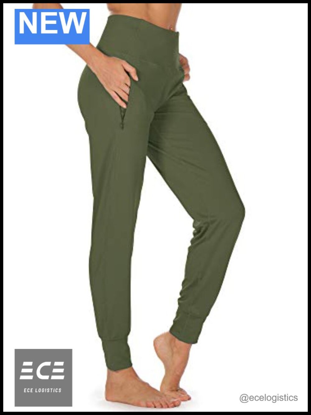 High Waisted Workout Joggers with Pockets Athletic Running Leggings